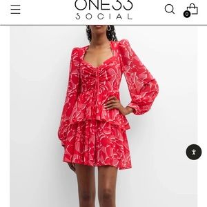 One 33 Social Red A Line Cocktail Dress ❤️‍🔥